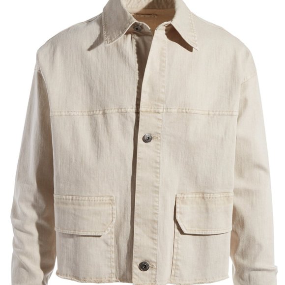 Allen Onyia Oversized-Fit Cropped Garment-Dye Jack - Picture 4 of 6